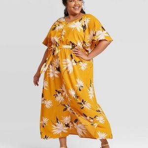 NWT yellow floral dress